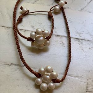 Pearl Necklace & Bracelet